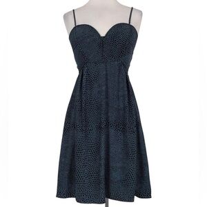 Parker Sweetheart Neckline Silk Fit & Flare Dress Size S